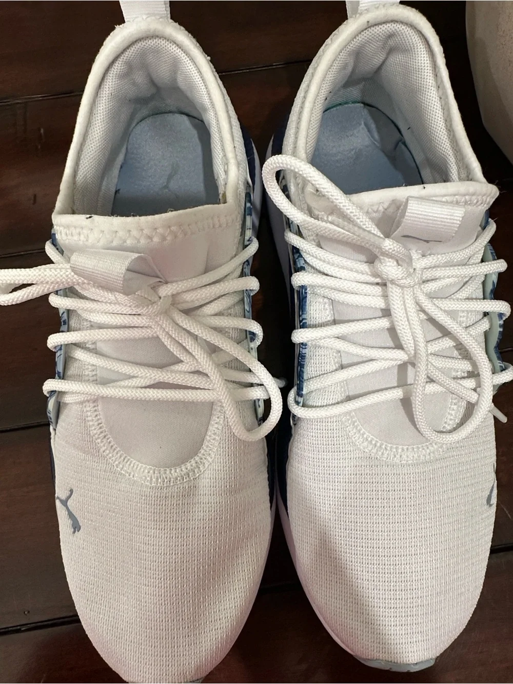 Puma White and Light Gray Women's Sneaker Interior